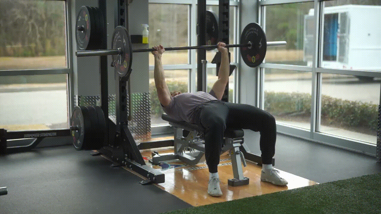 Animated demonstration of the Barbell Bench Press